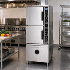 Thumbnail image #2 for Southbend (Middleby) Southbend Steam ETP-10G-SB Floor Model Gas Convection Steamer, 2 Compartments, 5-Pan Capacity per Compartment