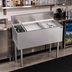 Thumbnail image #2 for Krowne Royal Series 38-Inch Underbar Speed Multi-Station Bar Ice Bin with Right-Side 30-Inch Ice Bin and 8-Inch Insulated Bottle Well