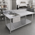 Thumbnail image #2 for Serv-Ware 72-Inch 16-Gauge Stainless Steel Sink Table with Left-Side Sink and 5-Inch Backsplash