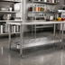 Thumbnail image #3 for Eagle Group Quik-Set 48 Inch x 24 Inch Louvered Solid Stainless Steel Shelf