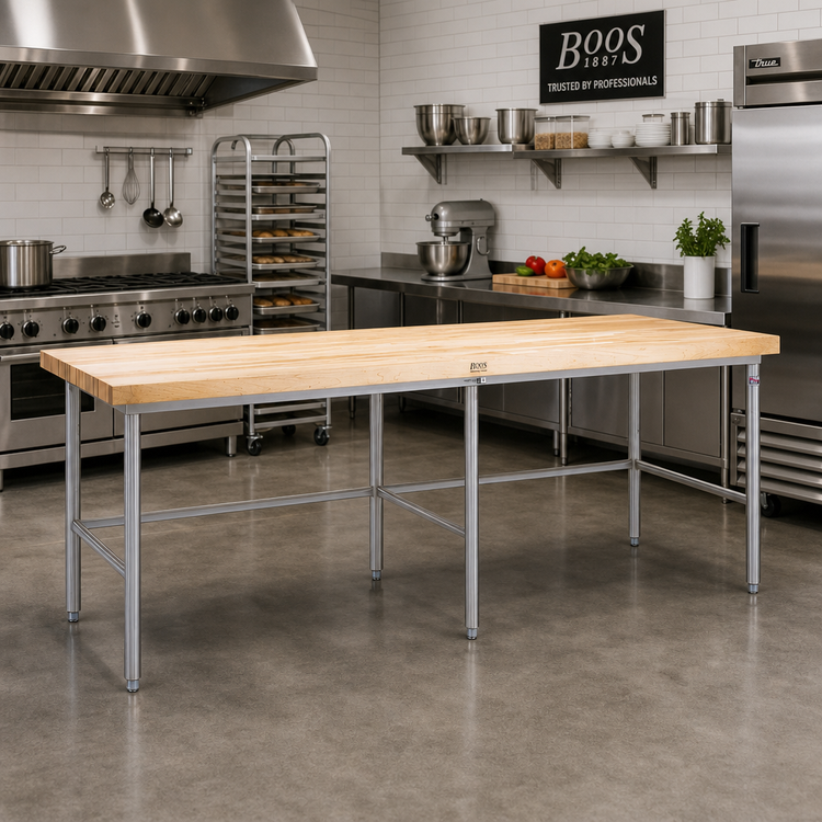 Product image #2 for John Boos Stainless Steel Baker's Table Frame for 96 x 36 Inch Top