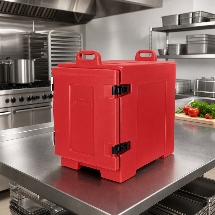 Product image #2 for Cateraide Insulated Front-Load Food Pan Carrier, 5-Pan Capacity, Red