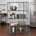 Thumbnail image #2 for Quantum 24 x 21 x 74 Inch 4-Shelf Wire Shelving Starter Kit, Gray Epoxy Antimicrobial Finish