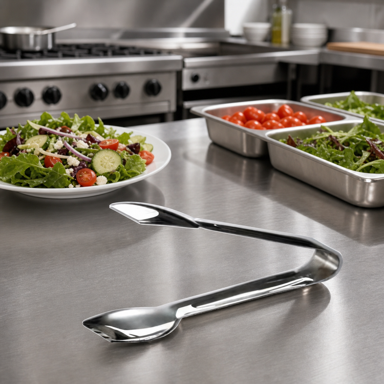 Product image #2 for American Metalcraft Mirage 9-Inch 18/8 Stainless Steel Serving Tongs
