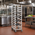 Thumbnail image #2 for Channel Manufacturing Trapezoidal Series Aluminum Cafeteria Tray Rack, Single Section, End Load, 20-Tray Capacity