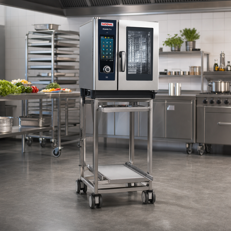 Product image #2 for RATIONAL Transport Trolley for Mobile Oven and Plate Racks, 39-Inch Height, for 6-Full and 10-Full Size Pro/Classic Units, Single Unit on Stand