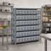 Thumbnail image #2 for Quantum Heavy-Duty Stationary Wire Shelving Unit with 7 Shelves and 54 Bins, 36 x 18 x 39 Inches