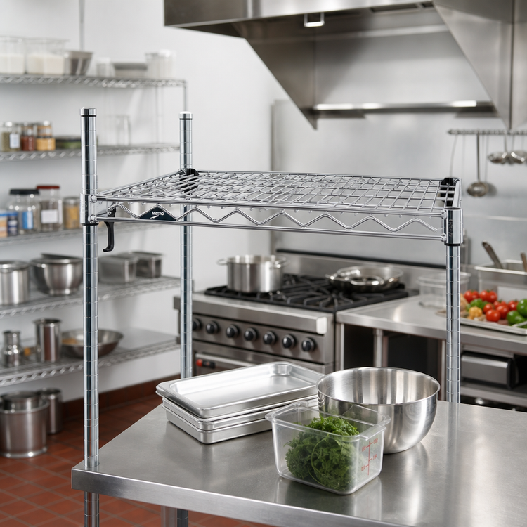 Product image #2 for Metro Super Adjustable Super Erecta 24 x 14 Inch Wire Shelf, Stainless Steel Finish