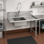 Thumbnail image #2 for John Boos Pro-Bowl SDT6-S108SBK-R 108-Inch Straight Soiled Dishtable with 20 x 20 x 8-Inch Pre-Rinse Bowl, Right-to-Left