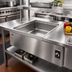 Thumbnail image #2 for Wells BMW-206SDT Built-In Electric Square-Corner Hot Well Food Warmer, 12 x 20-Inch Pan Opening, Wet/Dry with Drain