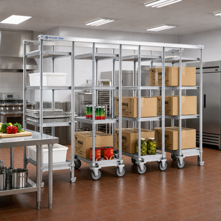 Product image #2 for Master Trak Overhead Track High-Density Storage Mobile Unit Kit for 18-Inch Shelves