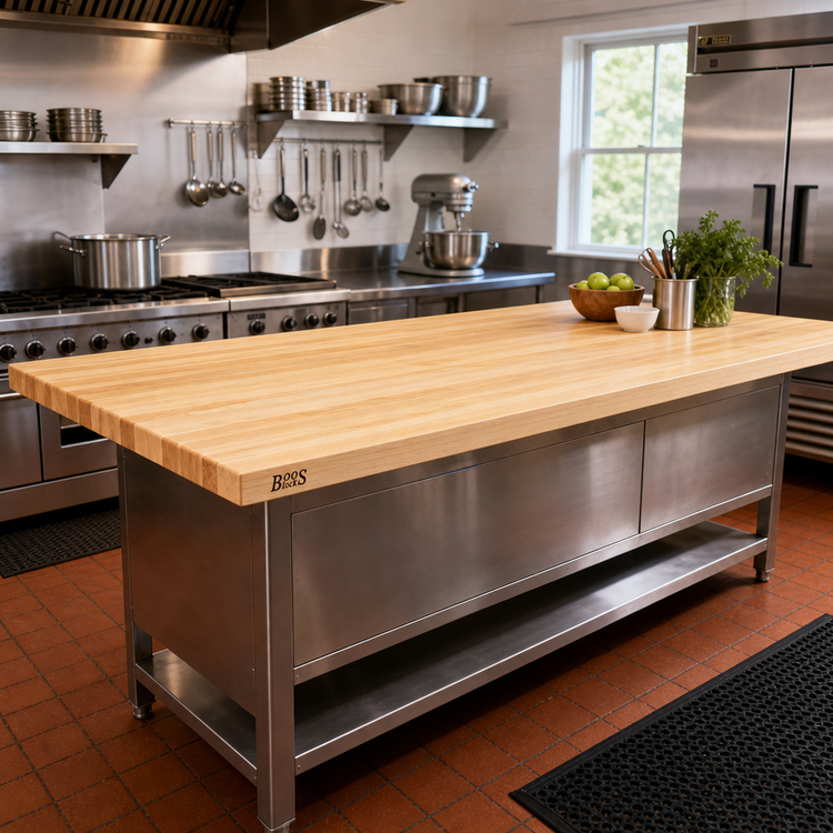 Product image #2 for Boos Block Northern Hard Rock Maple Edge Grain Kitchen Countertop, 84 x 38 x 1-1/2 Inch, Varnique Finish