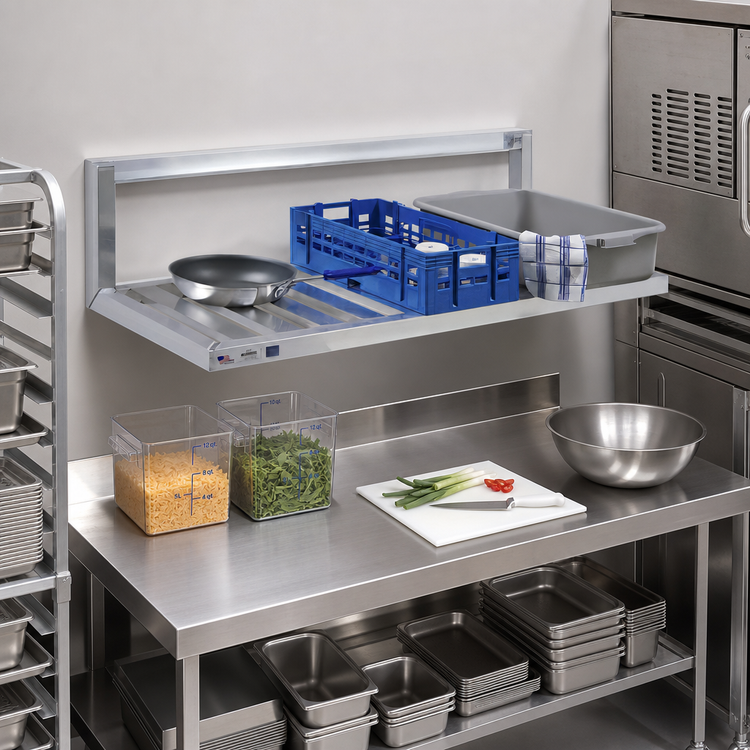 Product image #2 for 48" W x 20" D Inverted Wall-Mounted 12-Gauge Aluminum Shelf