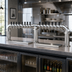 Thumbnail image #2 for Glastender Pipe Bridge Countertop Draft Dispensing Tower, 14 Faucets, Glycol-Cooled, Mirror Finish