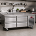 Thumbnail image #2 for Southbend Platinum 96-Inch Remote Low-Height Stainless Steel Freezer Base with 6 Self-Closing Drawers