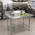 Thumbnail image #2 for BK Resources Open Base Stainless Steel Work Table with 5-Inch Backsplash, 72 x 30 Inches