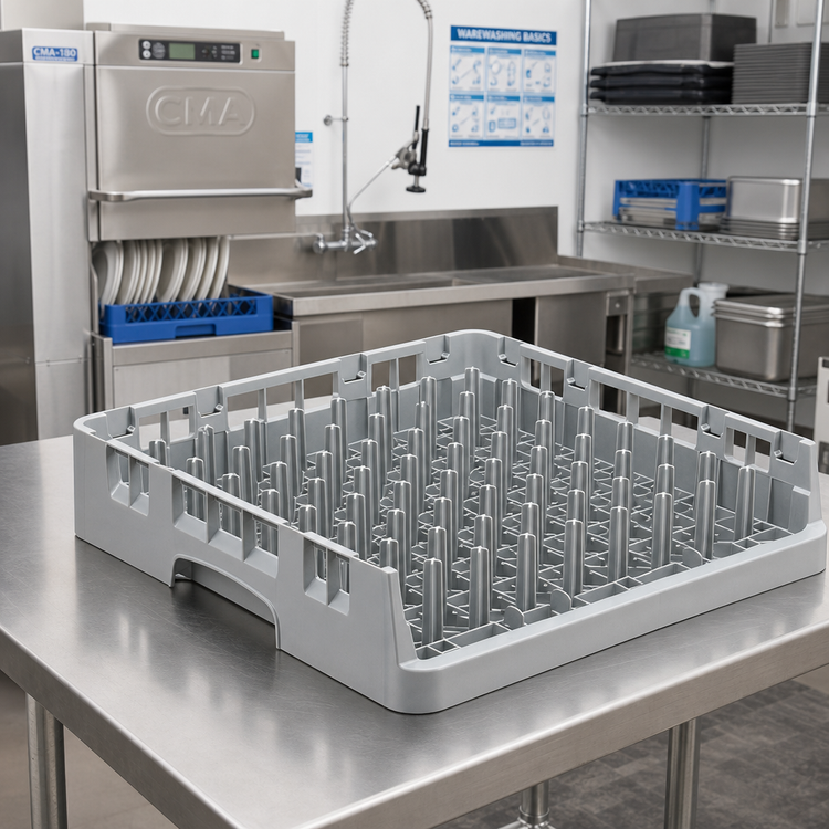 Product image #3 for Cambro Camrack Open End Tray Rack for 15 x 20 Inch Trays and Larger, 19-3/4 x 19-3/4 x 4 Inches, Soft Gray