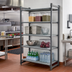 Thumbnail image #2 for Cambro Camshelving Basics Plus 4-Shelf Vented Stationary Starter Unit, 48-Inch Wide x 21-Inch Deep x 72-Inch High, Brushed Graphite
