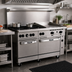 Thumbnail image #2 for Vulcan Endurance 60-Inch Propane Gas Restaurant Range with 6 Open Burners, 24-Inch Manual Griddle and 2 Standard Ovens