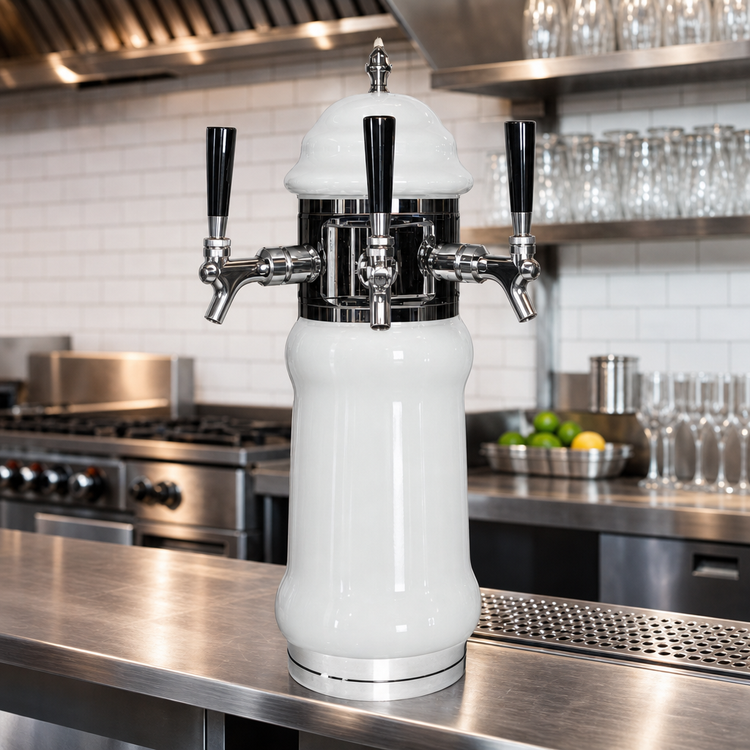 Product image #2 for Micro Matic Rembrandt Ceramic Countertop Air-Cooled 3-Faucet Draft Beer Tower