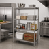 Thumbnail image #2 for John Boos Stainless Steel Dry Storage Shelving Unit with 4 Adjustable Shelves, 54W x 24D x 72H