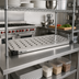Thumbnail image #2 for Metro Super Erecta 48-Inch x 14-Inch Louvered Embossed Stainless Steel Shelf with Raised Ship's Edge