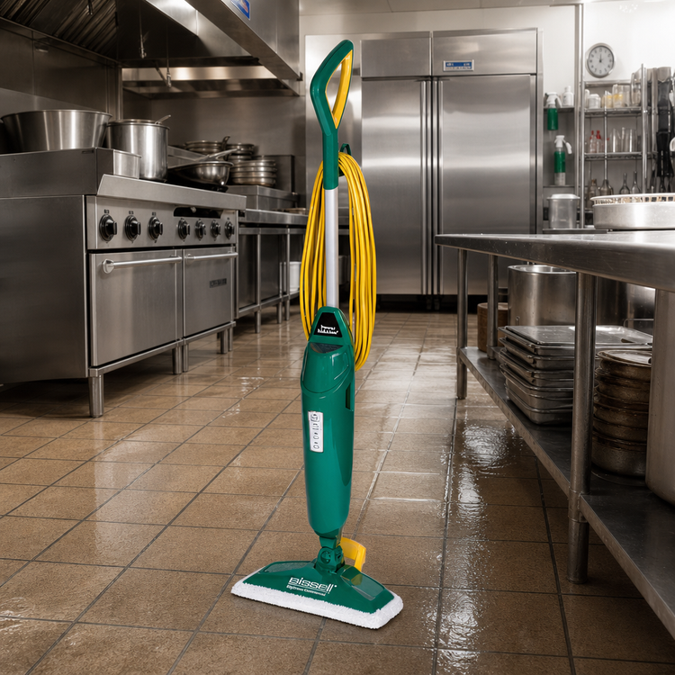 Product image #2 for Bissell BigGreen Commercial PowerSteamer Digital Steam Mop with Easy Scrubber, 12.5-Inch Cleaning Path