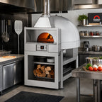 Thumbnail image #2 for Marra Forni Facade EF150W Enclosed Facade Wood-Fired Brick Pizza Oven with Stand, 59-Inch Round Deck