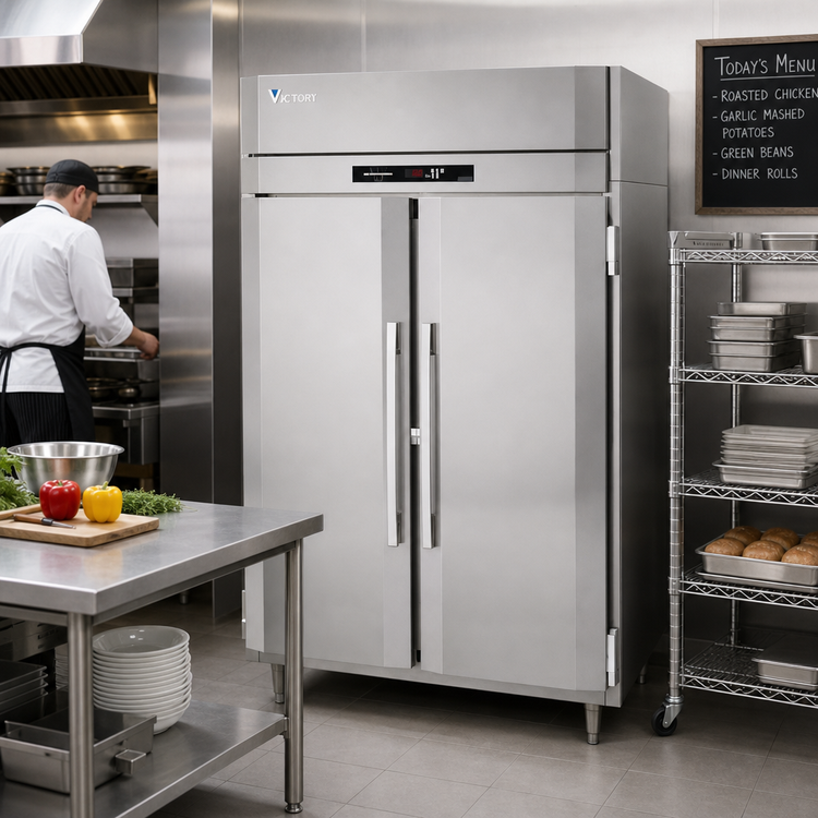 Product image #2 for Victory UltraSpec™ HSA-2D-1 Two-Section Reach-In Heated Holding Cabinet