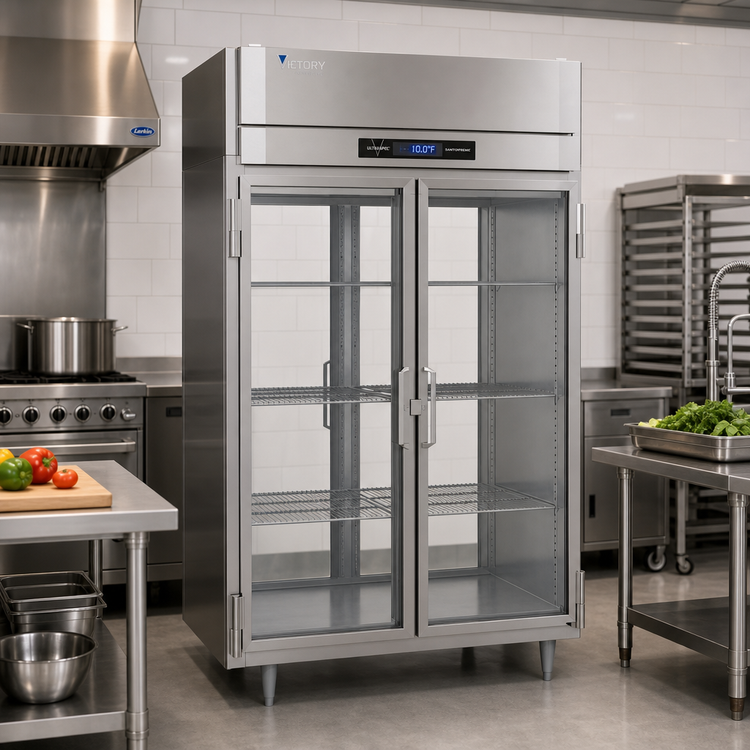 Product image #3 for Victory UltraSpec Two-Section Pass-Thru Glass Door Freezer, 48.33 Cu. Ft., Self-Contained