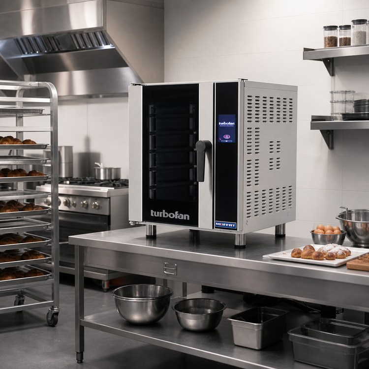 Product image #2 for Turbofan E33T5 Half-Size Electric Convection Oven, Touch Screen, 5-Pan Capacity