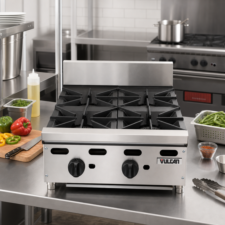 Product image #2 for Vulcan Achiever VHP212 12-Inch 2-Burner Heavy Duty Gas Countertop Hot Plate