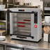 Thumbnail image #3 for Metro HotBlox Xpress S8 Pass-Thru Countertop Heated Holding Cabinet with Clear Flip Doors and Thermostatic Controls
