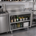 Thumbnail image #2 for Glastender 30-Inch x 24-Inch Underbar Drainboard with Open Front Cabinet Base, Stainless Steel