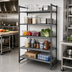 Thumbnail image #2 for Cambro Camshelving Basics Plus 5-Shelf Stationary Vented Starter Shelving Unit, 24 x 60 x 72 Inches, Brushed Graphite