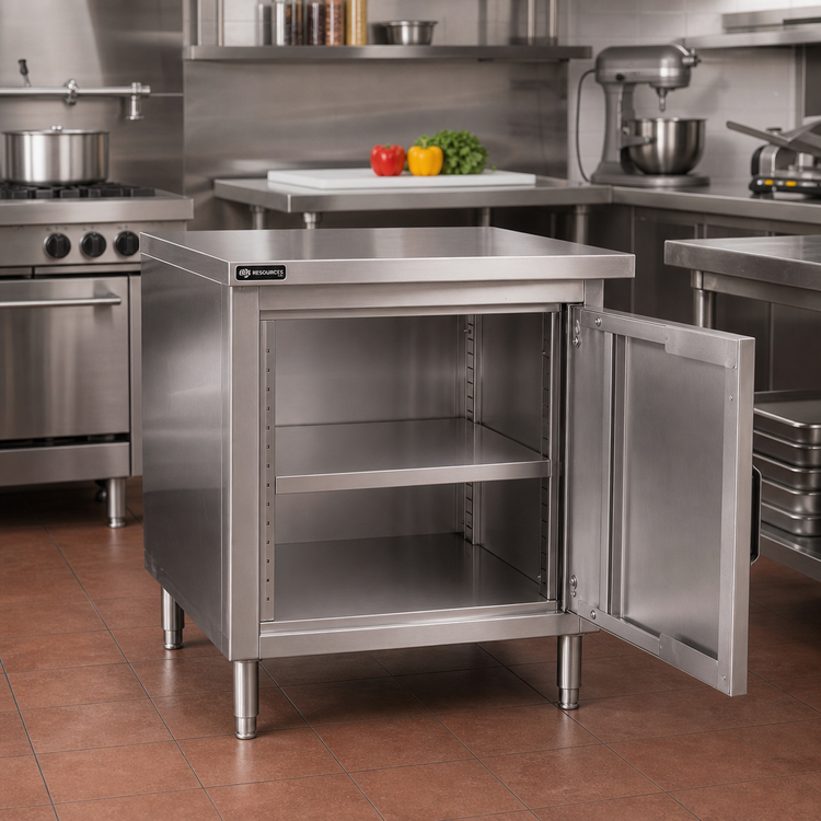 Product image #2 for BK Resources 24 x 24-Inch Removable Stainless Steel Shelf for Cabinet Base Chef Tables