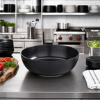 Thumbnail image #4 for American Metalcraft Ani AB104BK 104 oz Round Black Melamine Serving Bowl Case of 12