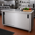 Thumbnail image #2 for Advance Tabco 84-Inch x 24-Inch Enclosed Work Table with Cabinet Base, Sliding Doors, and 14-Gauge 304 Stainless Steel Top