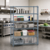 Thumbnail image #2 for Quantum 5-Shelf Wire Shelving Starter Kit, 42W x 30D x 54H, Gray Epoxy Antimicrobial Finish