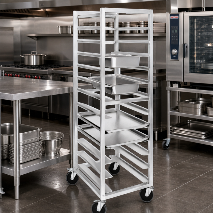 Product image #2 for Channel UTR-10 Standard Series Aluminum Bun Pan / Steam Table Pan Rack, 10 Pair Capacity, 20.5 x 26 x 70 Inch
