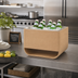Thumbnail image #3 for Cal-Mil Renew Ice Housing Cart Accessory, Curved Base, Upcycled Rice Hulls, 14 x 11 x 9.5 Inches