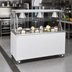 Thumbnail image #2 for Vollrath 2-Series Affordable Portable 46-Inch Utility Station with Stainless Steel Top, Buffet Breath Guard and Lights, White Solid Base