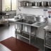 Thumbnail image #2 for Eagle Spec-Master FN Series Coved Corner Two-Compartment Stainless Steel Sink with 36-Inch Left Drainboard