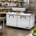 Thumbnail image #2 for True 60-Inch Two-Door Sandwich/Salad Prep Table with 10-Pan Top