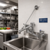 Thumbnail image #2 for T&S Brass 8-Inch Wall Mount Service Sink Faucet with Built-In Stops and Vacuum Breaker