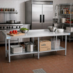 Thumbnail image #2 for Koolmore EQT-163072 72" x 30" 16-Gauge Stainless Steel Equipment Stand with Adjustable Galvanized Undershelf
