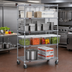 Thumbnail image #2 for Eagle Group 4-Tier 60-Inch x 18-Inch Chrome Wire Dolly Truck with 5-Inch Poly Swivel Casters