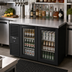 Thumbnail image #2 for True 52-Inch Two-Section Back Bar Cooler with Glass Doors and Stainless Steel Top
