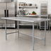 Thumbnail image #2 for Advance Tabco 84-Inch x 36-Inch 16-Gauge 304 Stainless Steel Work Table with Galvanized Legs