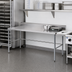 Thumbnail image #2 for Sapphire SMTEOB-2472G 72-Inch x 24-Inch Stainless Steel Work Table with 5-Inch Backsplash and Open Galvanized Base